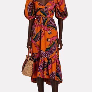 Farm Rio Beaded Macaws Midi Dress
